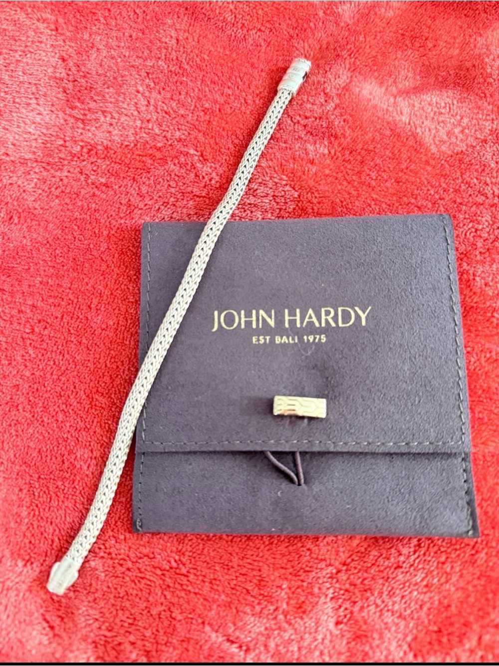 John Hardy Silver Bracelet 5mm 7.5 inch in total length.